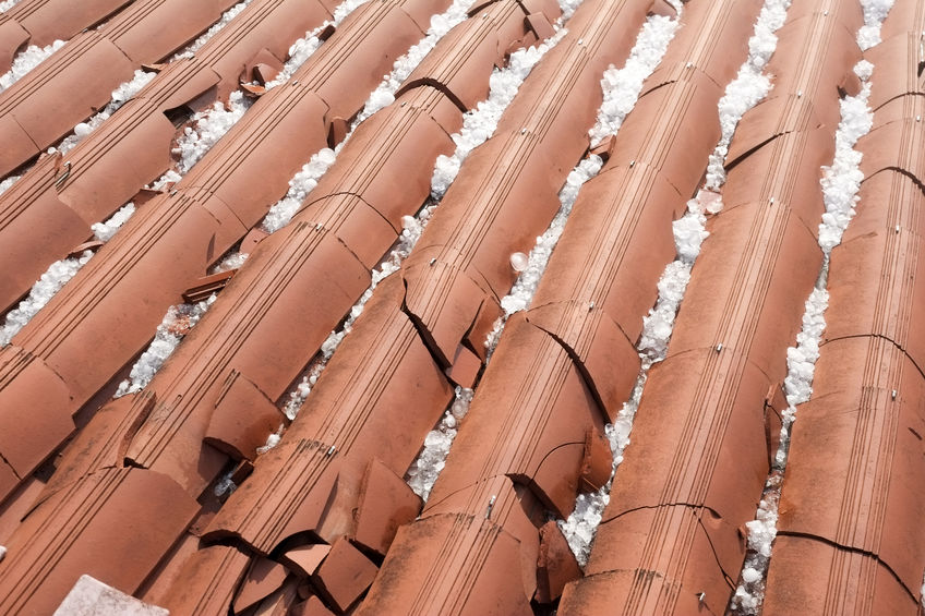 hail damage on clay roof